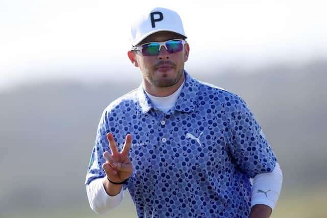 Ewen Ferguson interacts with the crowd after putting on the fifth at St Andrews in the Alfred Dunhill Links Championship. Picture: Oisin Keniry/Getty Images.