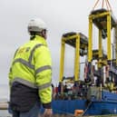 The 12 new straddles form part of Forth Ports’ equipment replacement programme. Picture: Robert Perry