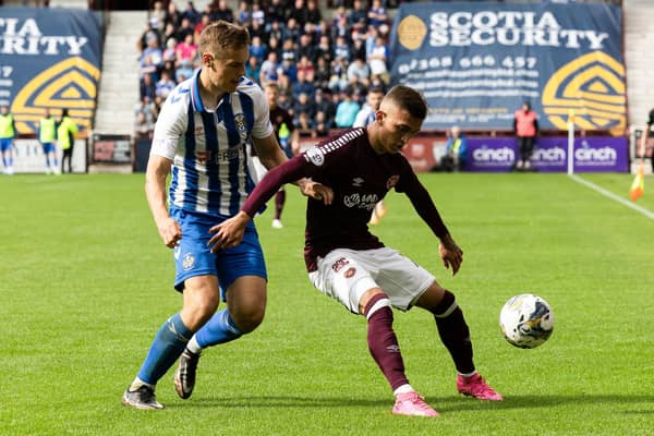 Kenneth Vargas came on to make his debut for Hearts during the second half, but could not find a way past Killie.