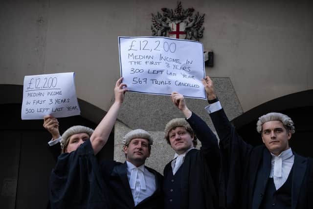 Defence barristers voted for strike action in a dispute with the government over funding in criminal trials, and the attendant pay for lawyers working in criminal justice. Photo: Carl Court/Getty Images.