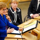 Nicola Sturgeon during First Minster's Questions. Picture: Jane Barlow/PA Wire