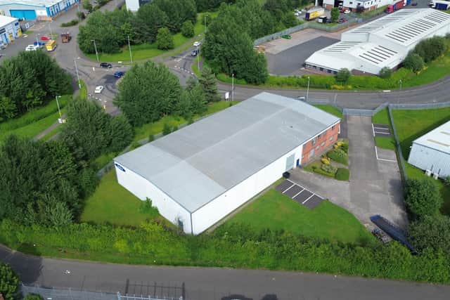 An aerial view of the property on South Caldeen Road, Coatbridge.