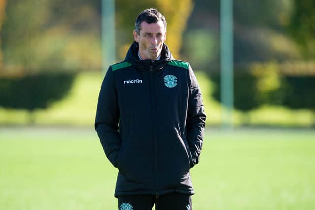Hibs manager Jack Ross.