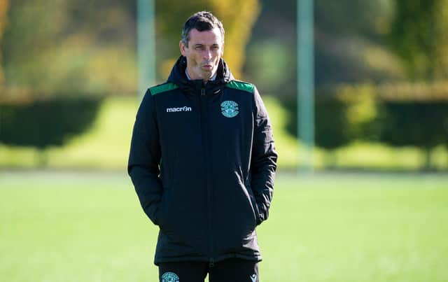 Hibs manager Jack Ross.