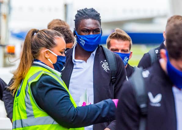 New Rangers defender Calvin Bassey prepares to fly to France. Picture: SNS