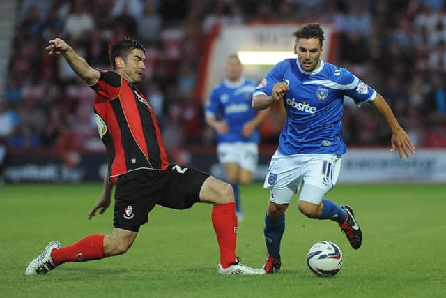 Back in 2016, Richard Hughes playing for Portsmouth.