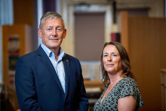 Financial Inclusion for Scotland chair Stephen Pearson and associate Sharon MacPherson. Picture: Paul Chappells.