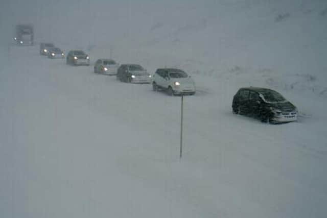 The A9 at the Drumochter pass on Wednesday. (Photo by BEAR Scotland/Traffic Scotland)