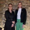 From left: Rachel Curtis, CEO of Inicio AI, and Gillian Fleming, CEO of Mint Ventures, celebrate the tie-up. Picture: contributed.