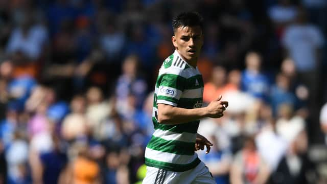 Alexandro Bernabei came in at left-back for Celtic at Ibrox in the absence of Greg Taylor.