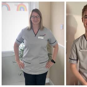 Lesley Murray and Euan Hill, students at Edinburgh Napier who have taken up placements alongside NHS workers.