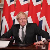 Prime Minister Boris Johnson at 10 Downing Street, Westminster.