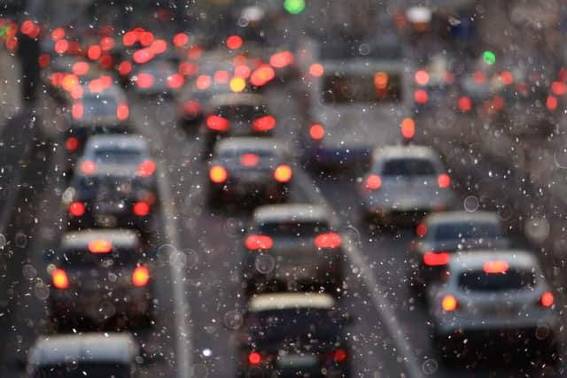 Several of Scotland’s busiest roads are facing delays after Scots woke up to the nation’s first blanket of snow this winter.