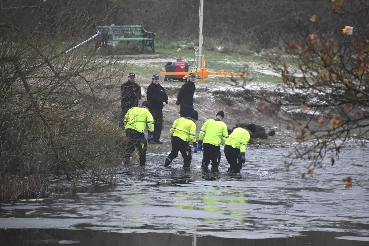 Three boys aged eight, 10 and 11 die after after falling through ice at Solihull lake
