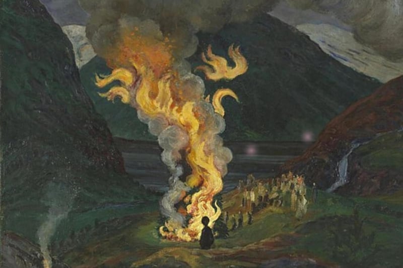 In the lead up to winter, children gathered up tar barrels and ferns and other items for bonfire. These would be piled up in a good prominent spot close to the family home and set fire in the evening of November 1. The fires were called Samhnagan. "There was one for each house, and it was an object of ambition who should have the biggest. Whole districts were brilliant with bonfires, and their glare across a Highland loch, and from many eminences, formed and exceedingly picturesque scene." Gregorson described the fire lighting as a "natural and defiant" welcome to the season that demanded warmth the most.