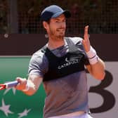 Andy Murray practises in Rome at the weekend. Picture: Giampiero Sposito/Getty Images