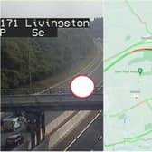 M8 crash: Eastbound lanes closed on motorway in West Lothian after crash near Livingston. Credit: Traffic Scotland