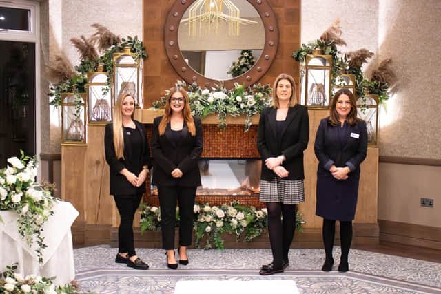 Juliet Perry (general manager); Arlene Burns (deputy general manager); Rebecca Simpson (group spa & leisure manager); and Alyson Shaw (Si! Spa manager). Picture: SimpsInns
