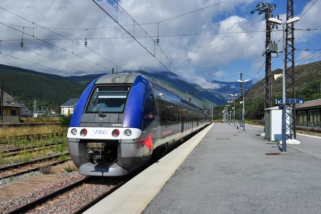 Train travel in France.