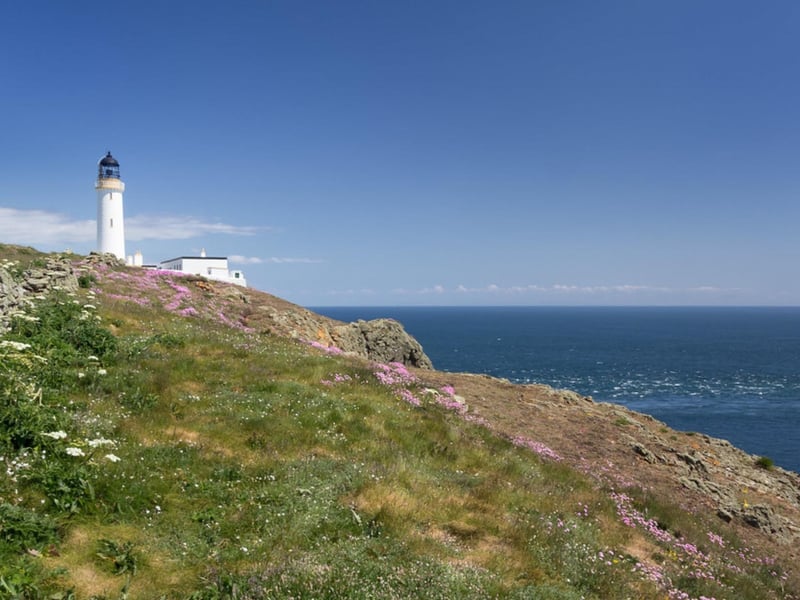 The Mull of Galloway is the most southerly point of Scotland. Its lighthouse, standing 260 feet tall and perched on the edge, was built by the famous Glasgow-born architect Robert Stevenson in 1830.