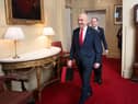 Chancellor John Healey leaves no11 Downing Street, London before delivering his first Budget. PIC: Stefan Rousseau/Press Association