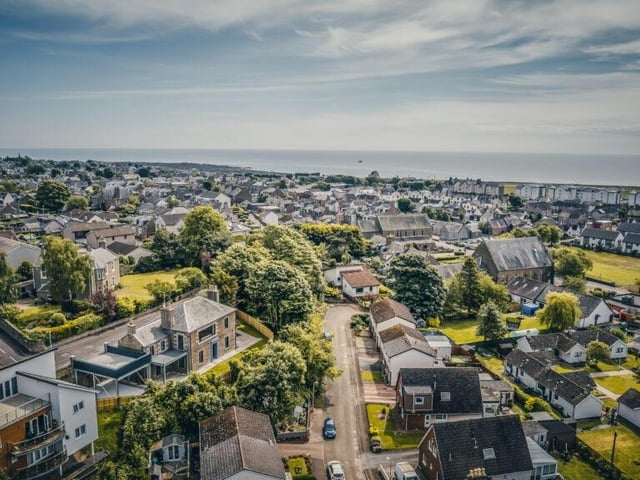 The house enjoys far-reaching views over Carnoustie.
