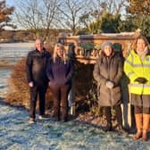 Jenny Gilruth, with Mairi Gougeon MSP, campaigner Jill Fotheringham and Cllr Kevin Stelfox.