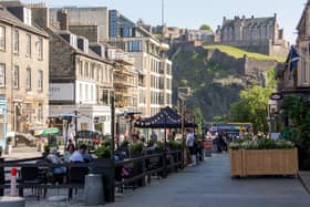 Ooutdoor seating areas are an important part of generating the atmosphere in the city centre