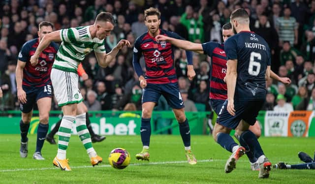 David Turnbull skilfully slots home to make it 1-1 against Ross County in Celtic's eventual 2-1 victory. "Now we have to kick on," he later warned. (Photo by Craig Foy / SNS Group)(Photo by Craig Foy / SNS Group)