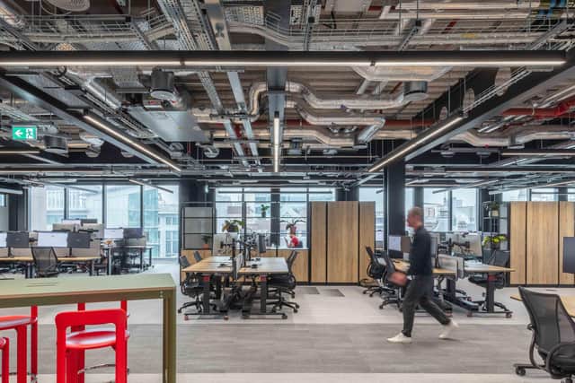 The new JPMorgan Chase building in Glasgow is designed to 'adapt to the future of work' and provides large open floors and modern amenities. Picture: Nicholas Worley