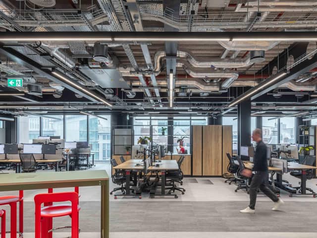 The new JPMorgan Chase building in Glasgow is designed to 'adapt to the future of work' and provides large open floors and modern amenities. Picture: Nicholas Worley