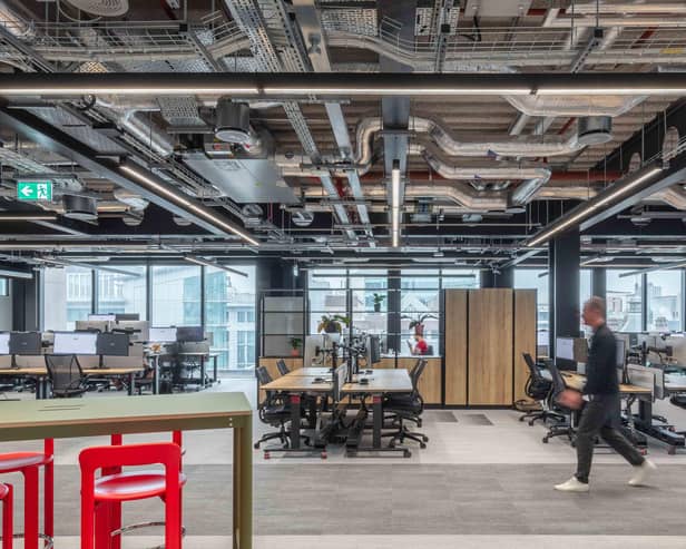 The new JPMorgan Chase building in Glasgow is designed to 'adapt to the future of work' and provides large open floors and modern amenities. Picture: Nicholas Worley