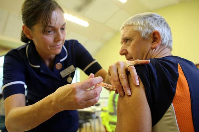The flu jab uptake has dropped compared to five years ago