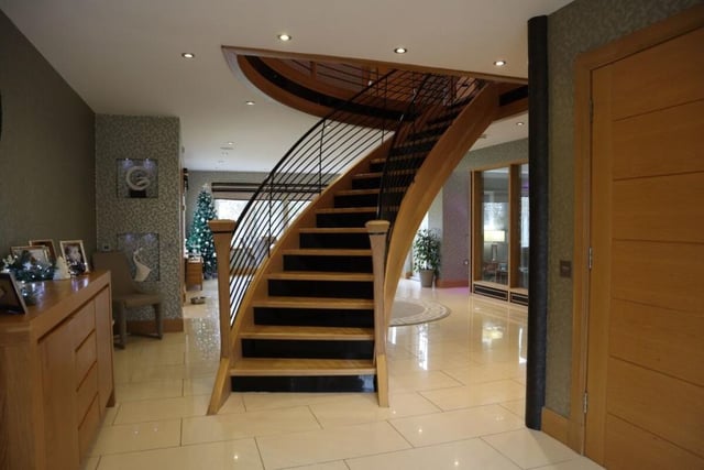 Reception hall with staircase.