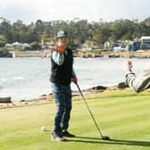 Actor Bill Murray looks on f the 18th tee at Pebble Beach during the 2019 AT&T Pebble Beach Pro-Am.Picture: Harry How/Getty Images.