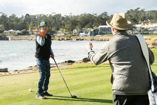 Actor Bill Murray looks on f the 18th tee at Pebble Beach during the 2019 AT&T Pebble Beach Pro-Am.Picture: Harry How/Getty Images.