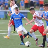 Spartans were hustled and harried by a superfit Rangers B in their Lowland League opener at Ainslie Park. Picture: Mark Brown