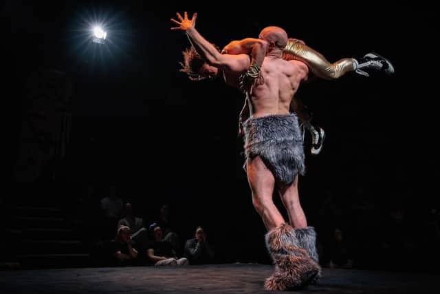 Charlie Spooner and Mikey Reece in Mythos Ragnarok at Gilded Balloon Patter House, written by Ed Gamester Pic: Al Veryard