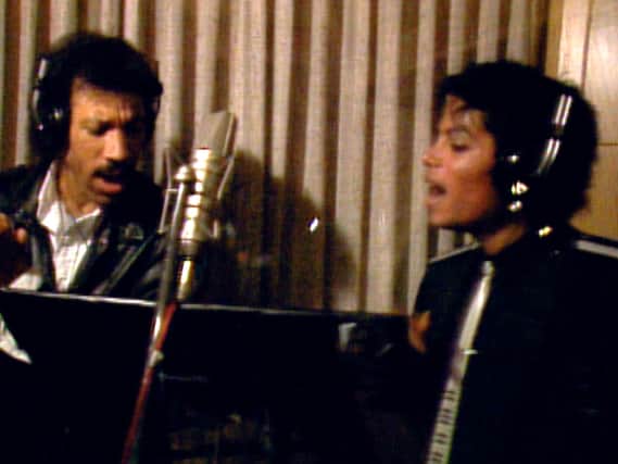 Lionel Richie and Michael Jackson in The Greatest Night in Pop