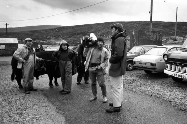 Filmmaker Allen Moore on Berneray in the late 1970s when he and colleague Jack Shea immersed themselves in island life to shoot Shepherds of Berneray. He is due to release a follow-up film next year which looks at changes felt by people and place. PIC: Allen Moore.