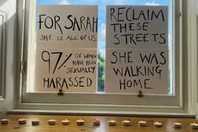People were encouraged to light a candle to remember Sarah Everard on Saturday evening.