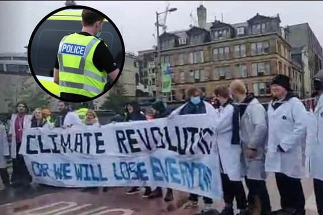 COP26: Protesters block King George V Bridge in Glasgow amid climate strikes