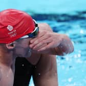 Duncan Scott reacts finishing in fourth place after the Men’s 200m Freestyle final at the Paris Olympics. (Photo by Clive Rose/Getty Images)