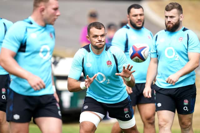 Zach Mercer, centre, is back in the England set-up. (Photo: Adam Davy/PA Wire)