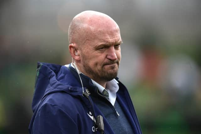 Scotland head coach Gregor Townsend looks on in Dublin.