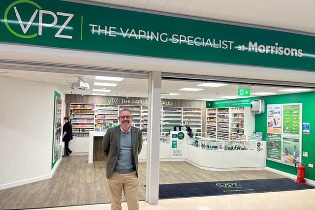 VPZ director Greig Fowler, as he unveiled the partnership with supermarket chain Morrisons.