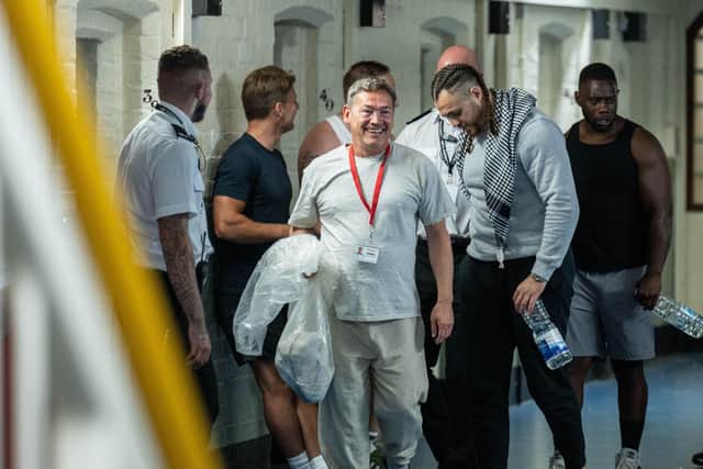 A rare glimpse of Sid Owen smiling in Banged Up
