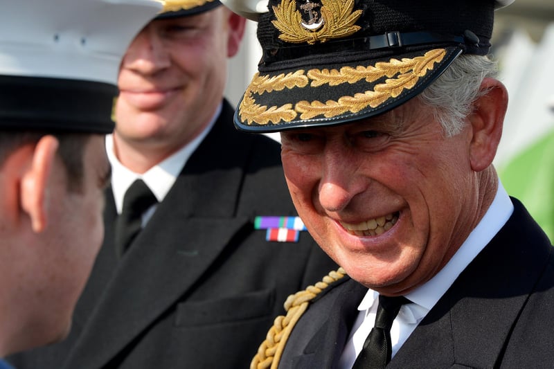 His Royal Highness Prince Charles meeting the ships company during the NATO Summit on the 4th Sept 2014.
Picture: LA(PHOT) Keith Morgan