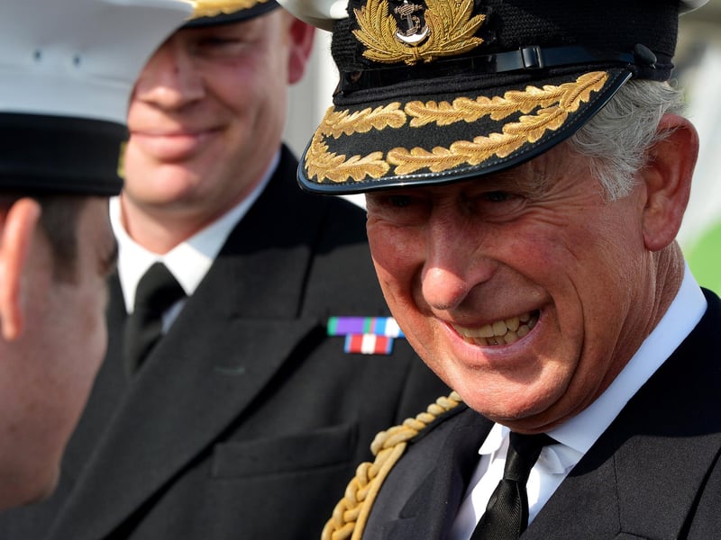 His Royal Highness Prince Charles meeting the ships company during the NATO Summit on the 4th Sept 2014.
Picture: LA(PHOT) Keith Morgan