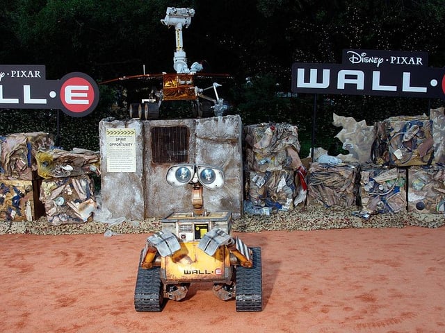 The modern day Disney Pixar classic follows a robot responsible for cleaning a waste-covered Earth as he encounters another robot and falls in love with her.